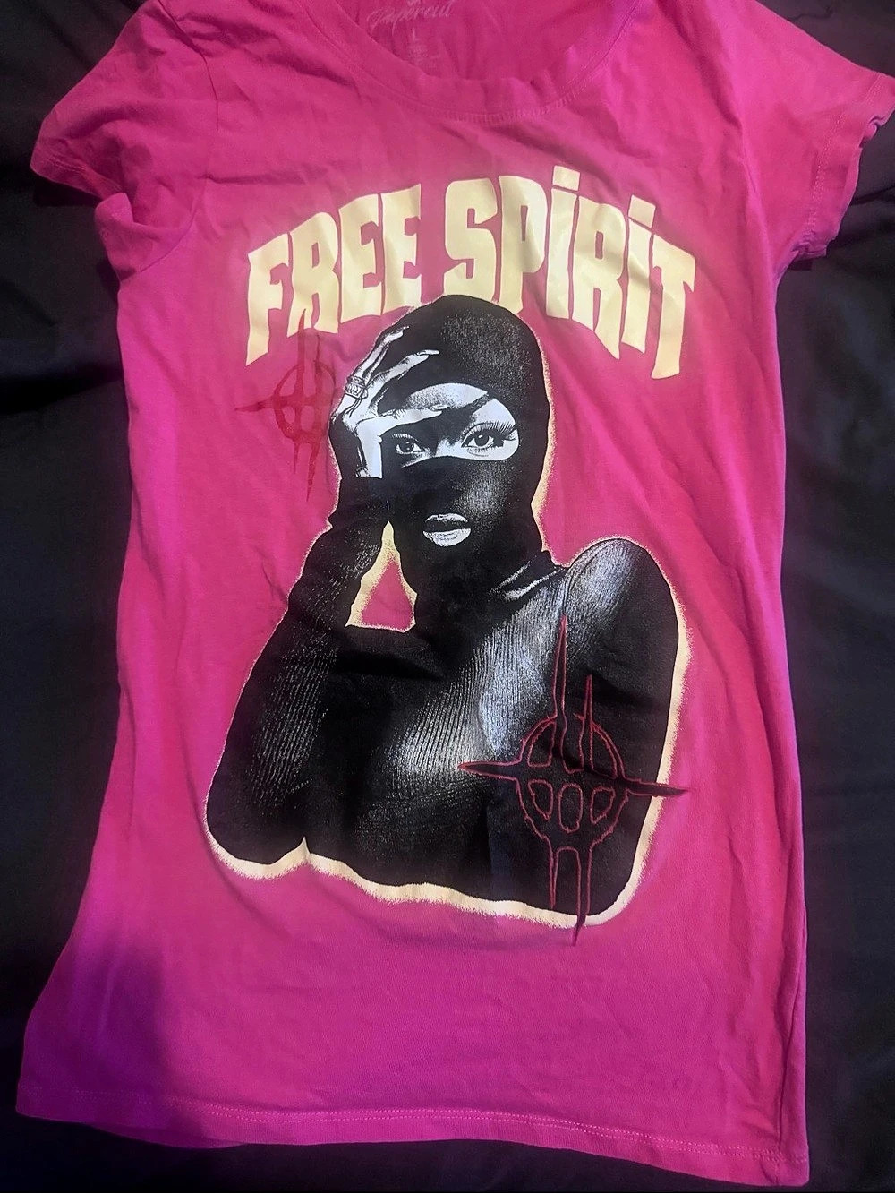 Free Spirit Graphic Tee in Pink